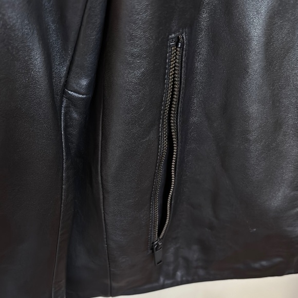 DKNY Black Leather Jacket - Picture 6 of 9